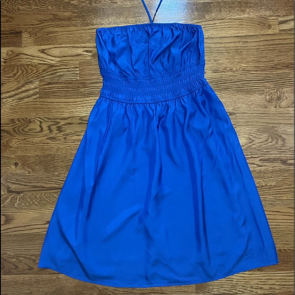 Loft Blue Strapless Dress, Size S